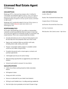 Sample Job Post for BRR's Career Center